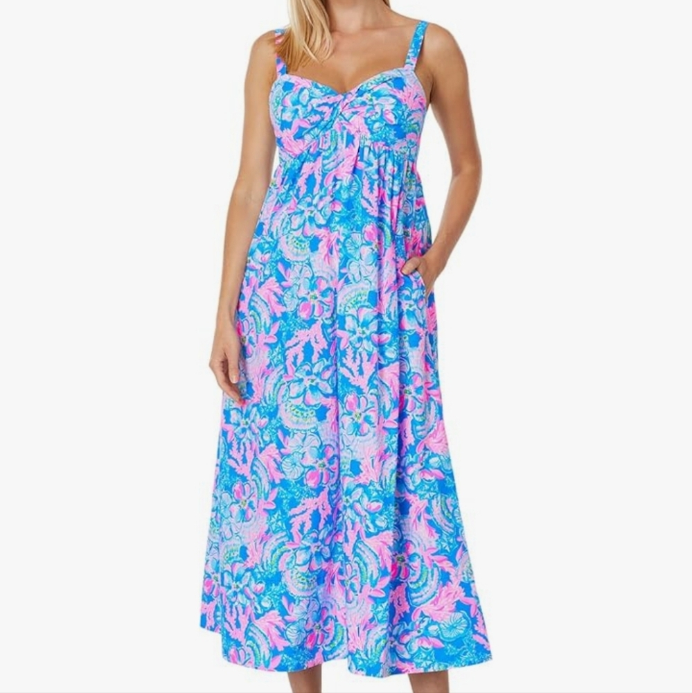 ❤️‍🔥 NWT Lilly Pulitzer Azora Midi Dress 14